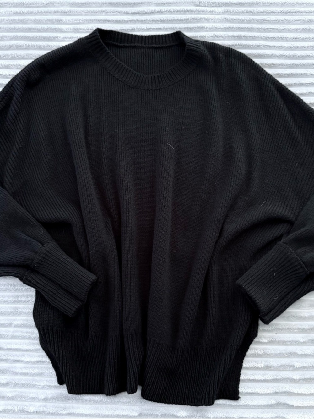 Classic Black Crewneck  Sweater